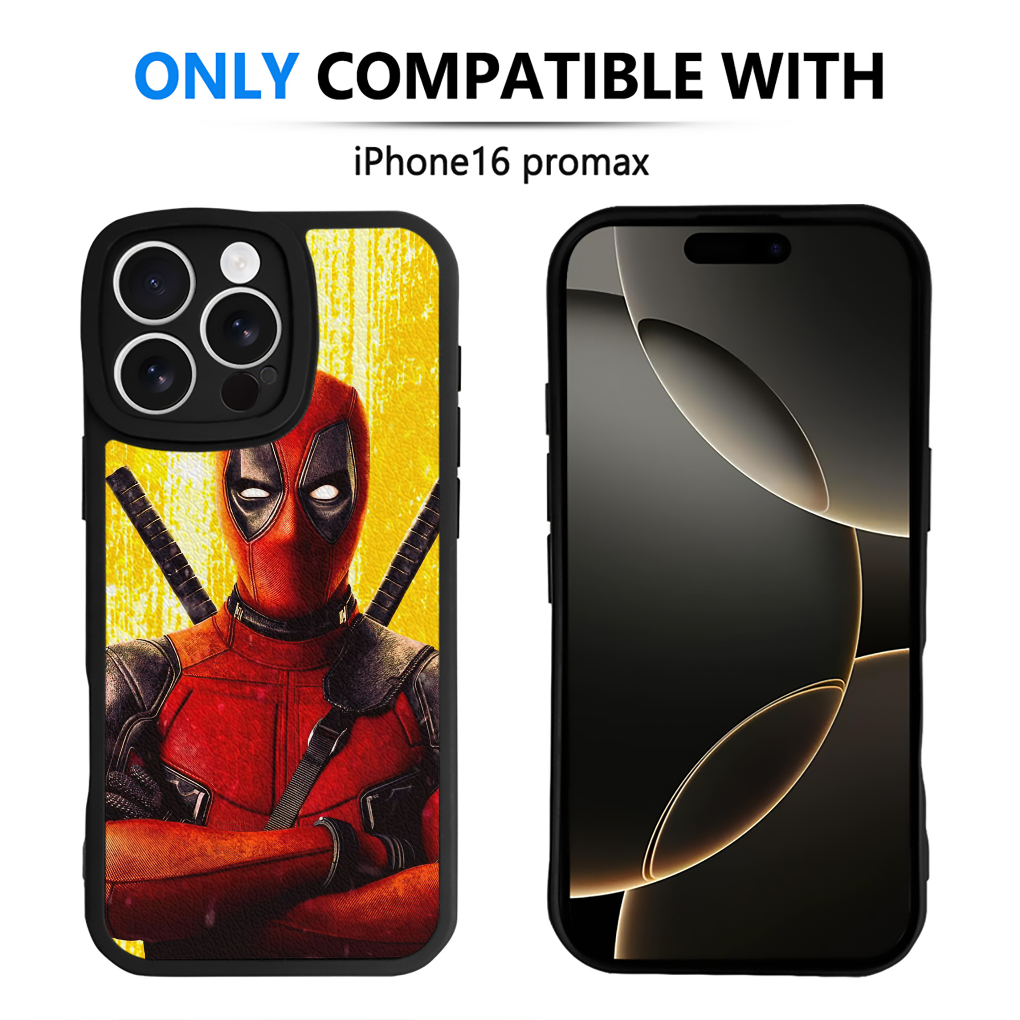 （画像用） Deadpool デッドプール 【iPhone 16シリーズ対応】シリコンスマホケース（レザー調） 材質：シリコン